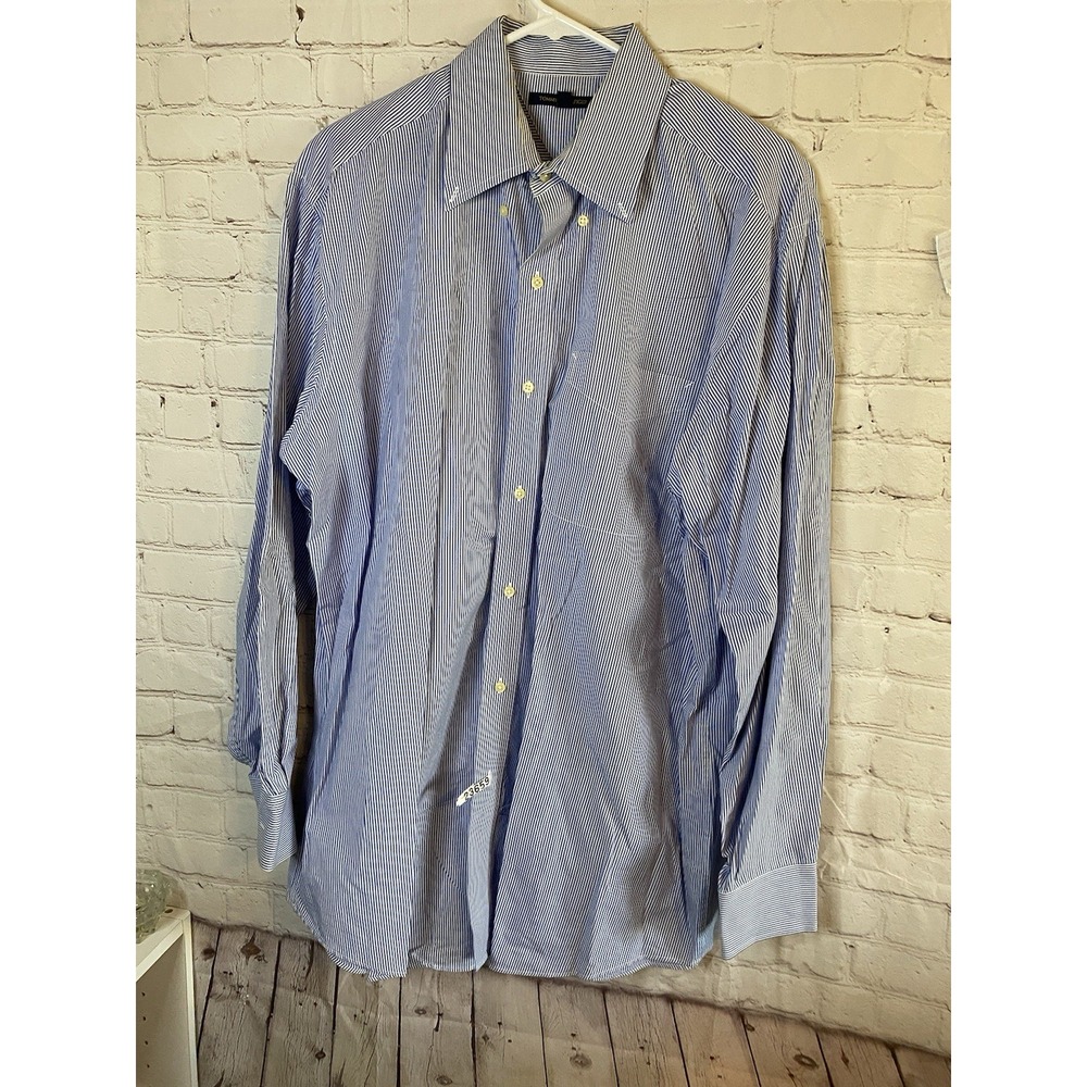 Tommy Hilfiger Label Dress Shirt (16/34) Cuff‎ Men's EXCELLENT